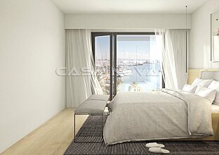 Ref. 1202796 | Großes Doppelschlafzimmer mit Terrasse und Hafenblick