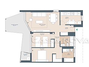 Ref. 1203354 | Plan with closed kitchen