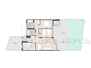 Ref. 1203374 | Plan with closed kitchen