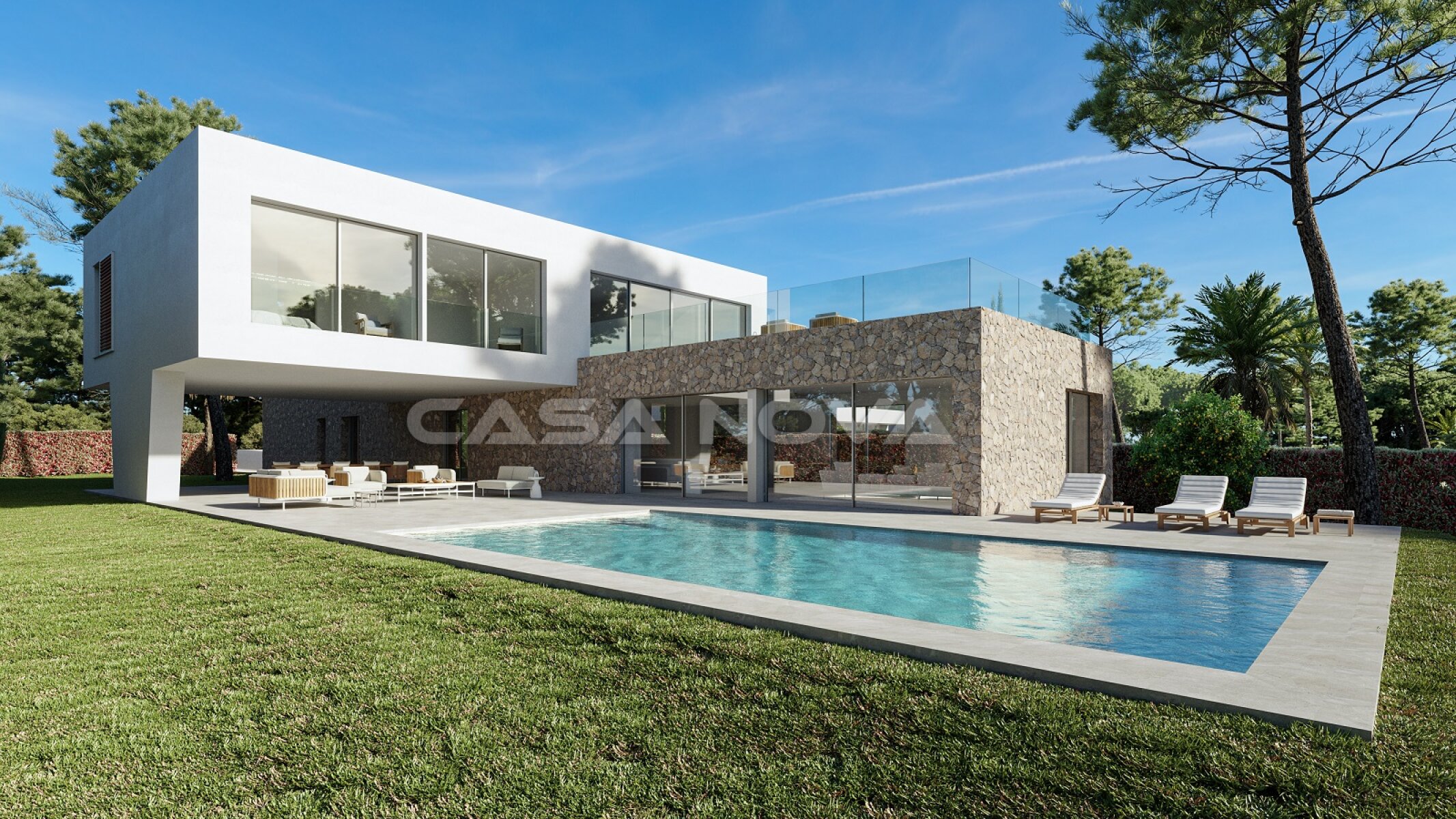 Neubauprojekt: Exklusive Villa mit groem Garten und Pool