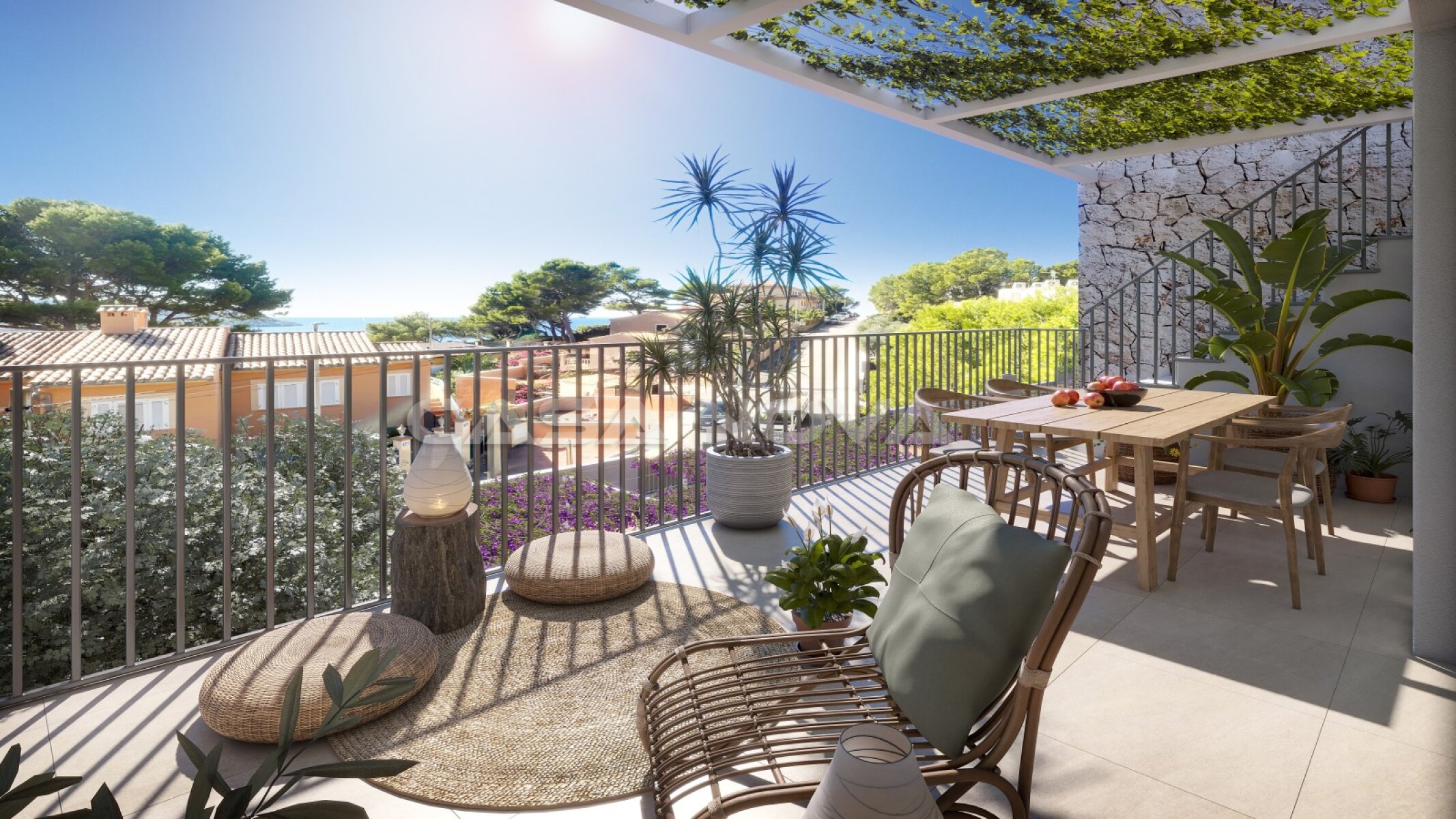 Moderne Erdgeschosswohnung mit Terrasse und Garten