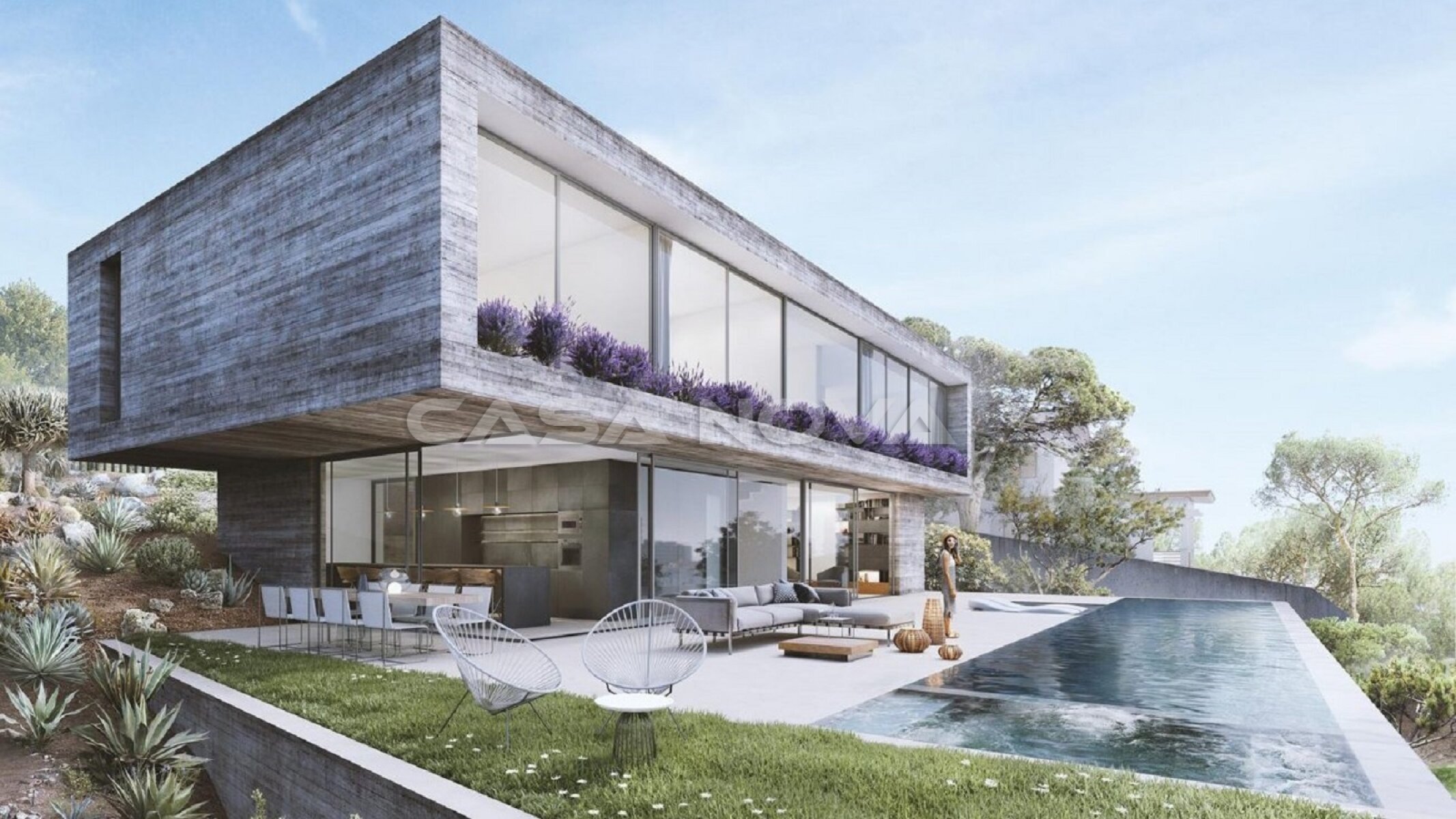 Villa de nueva construccin con piscina y equipamiento de lujo 