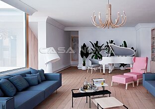 Ref. 2402747 | Una sala de estar moderna con equipo de calidad