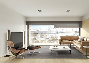 Ref. 1302799 | Una acogedora sala de estar con ventanas de piso a techo