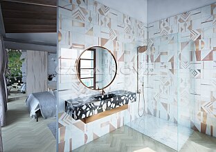 Ref. 2302827 | Un moderno baño con ducha de cristal