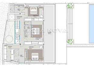 Ref. 2403055 | Plan vom Obergeschoss der Mallorca Villa