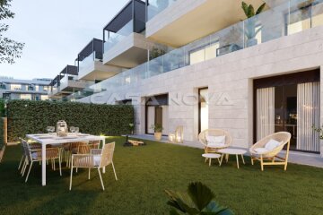New construction project: garden apartment in modern residence