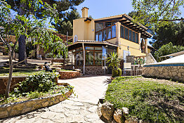 Mediterranean villa with natural stone elements