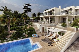 New construction project of a villa with sea view