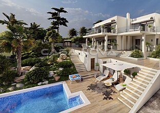 New construction project of a villa with sea view