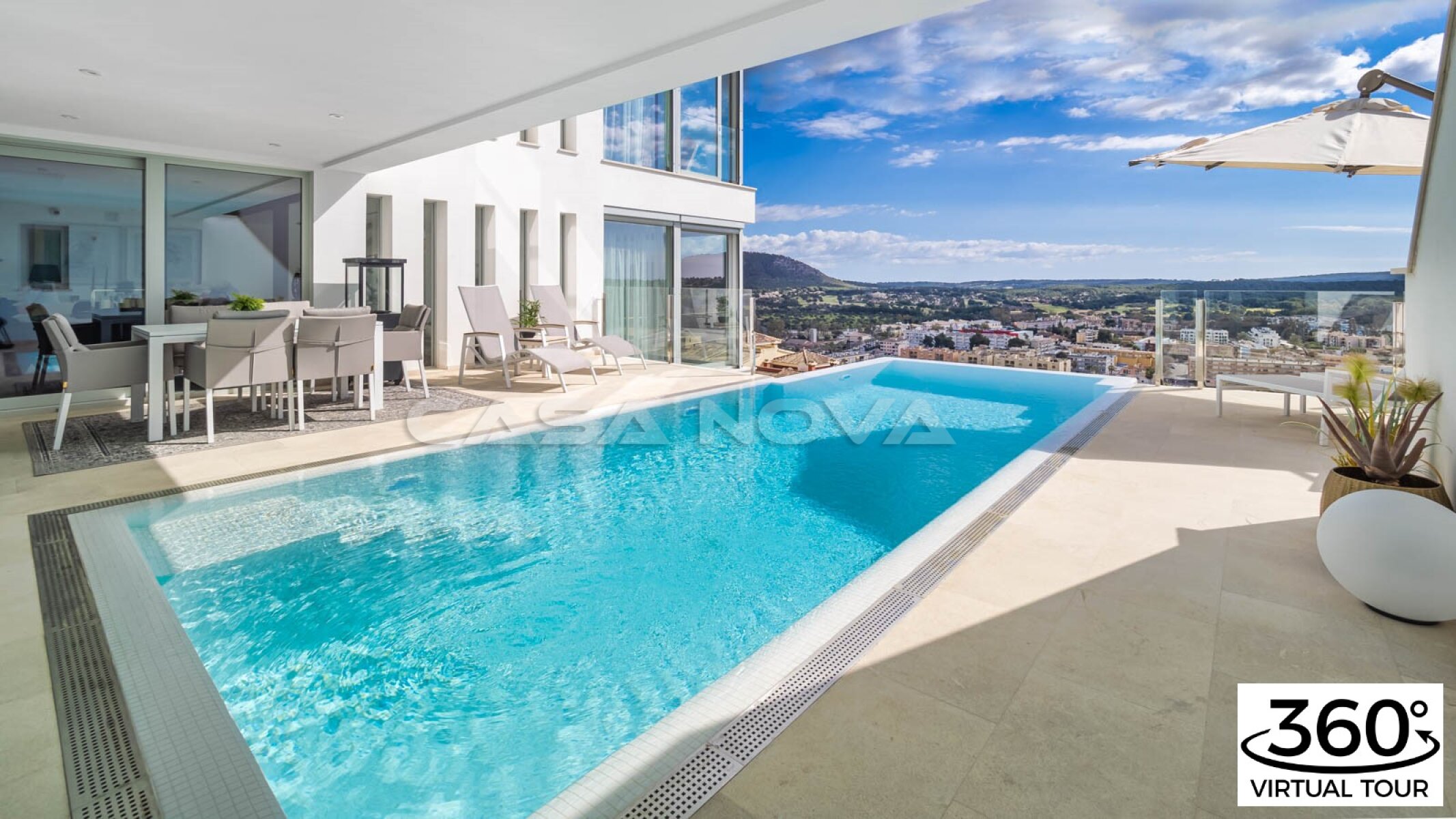 Imposing designer villa Mallorca with panoramic sea view  