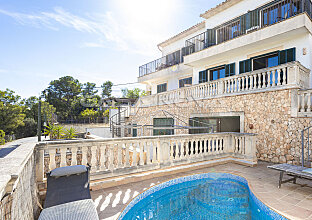 Mediterranean semi detached villa with pool and panoramic view