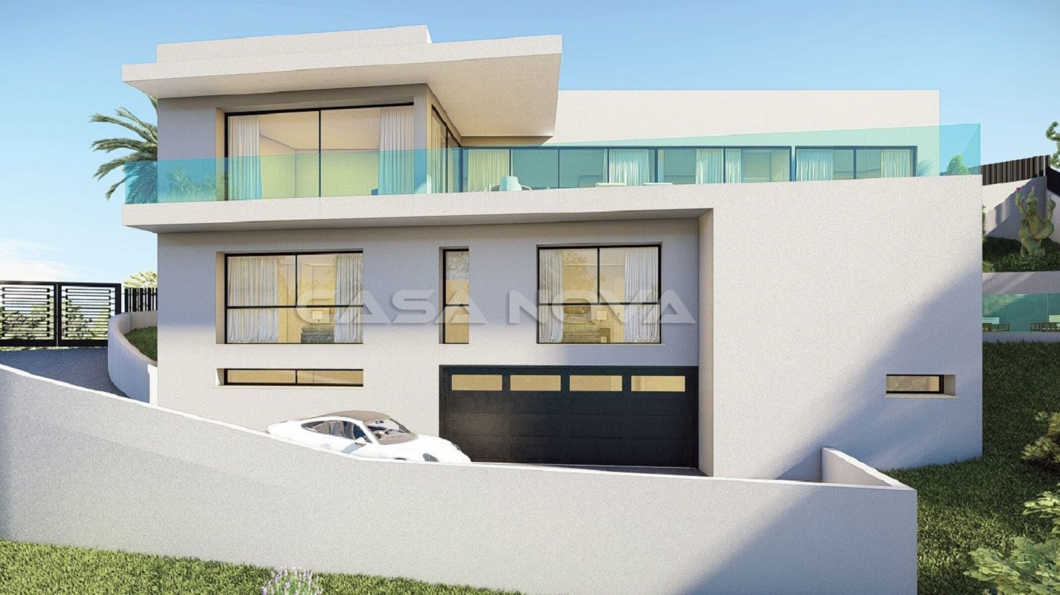 Moderna villa nueva en una zona residencial privilegiada