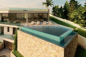Exklusives Projekt einer Neubau- Villa mit Pool und Meerblick