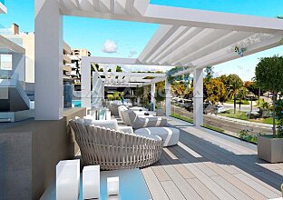 Ref. 1203332 | New construction garden apartment in 1st line to the marina
