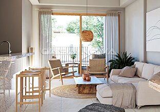 terraced house with modern and mediterranean accents