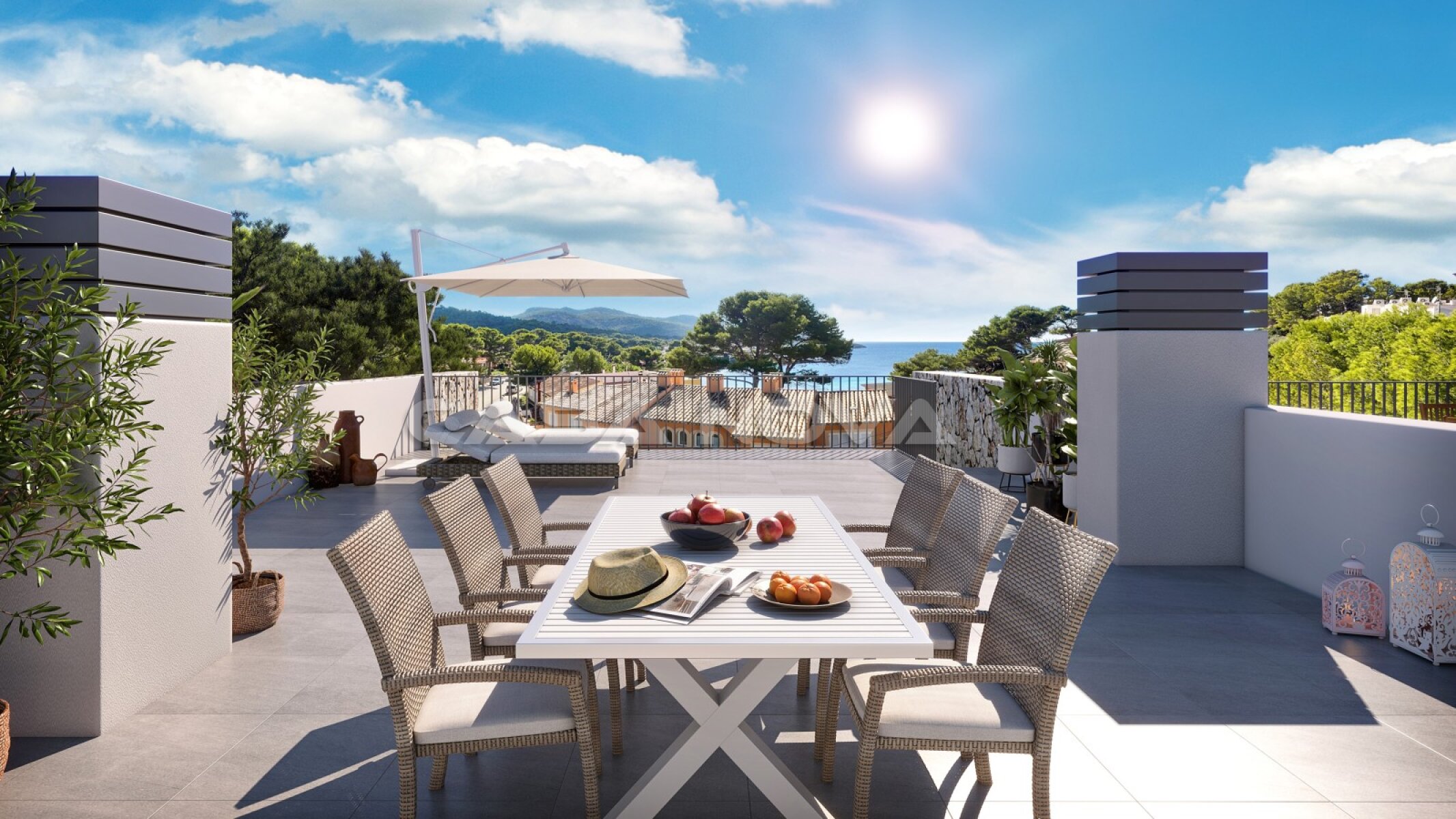 Penthouse with beautiful sea views in a sought-after location